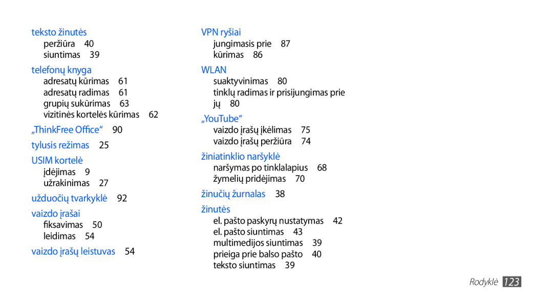 Samsung GT-S5830OKISEB, GT-S5830UWZSEB manual Jų , El. pašto paskyrų nustatymas  